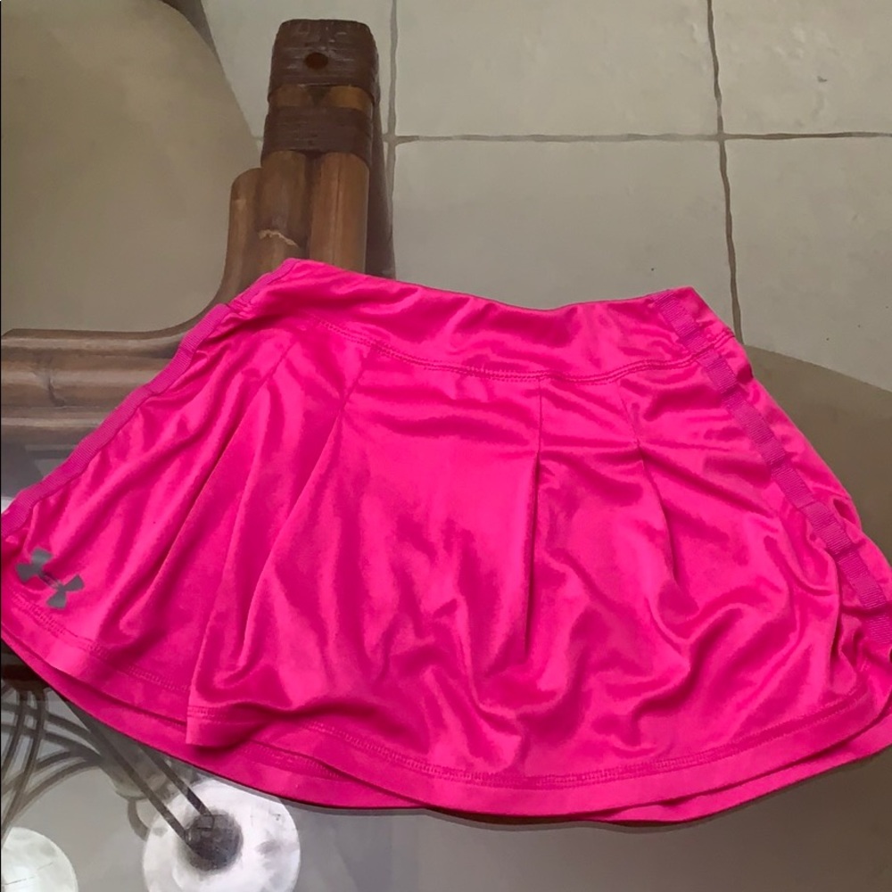 Girls Pink Under Armour Athletic Skort sz 6x
